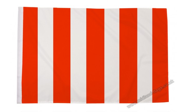 Red and White Striped Flag (Sleeved)